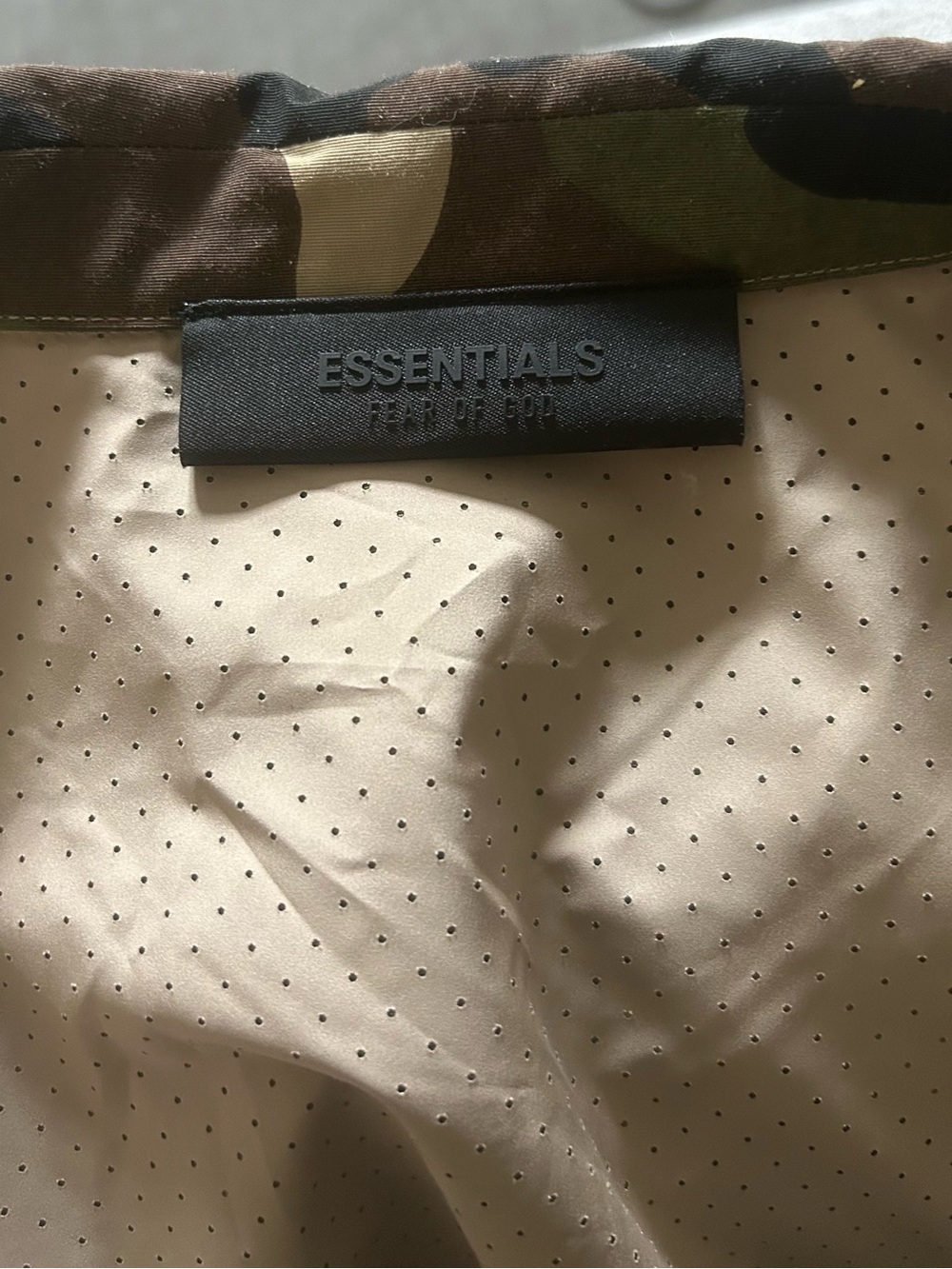 Fear of God ESSENTIALS Woodland Camo Trench Jacket Size XL (Oversize) NWT - Picture 9 of 10